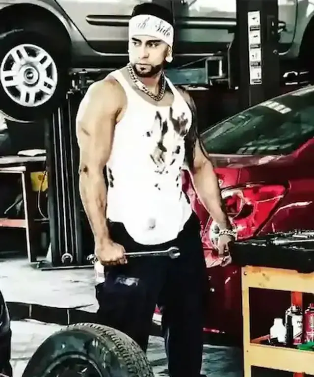 Car mechanic male entertainer