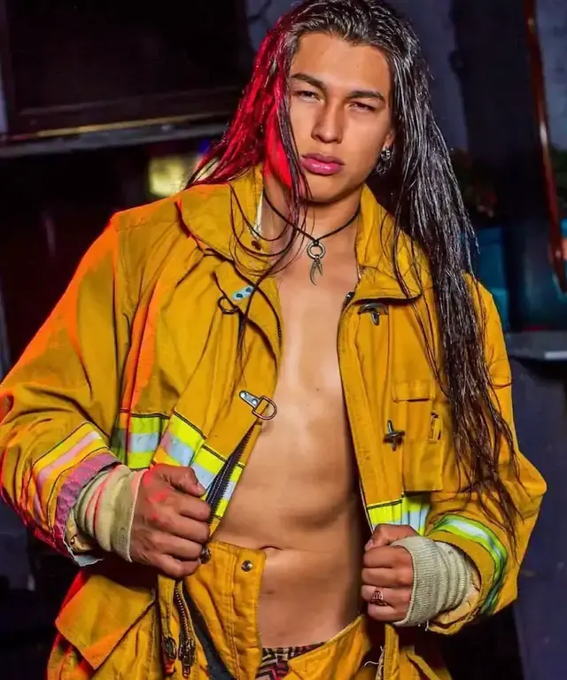 Male stripper fireman costume in Riverside